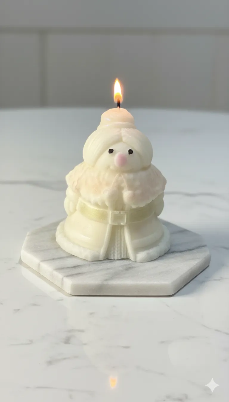 Noel Baba Figürlü Dekoratif Mum