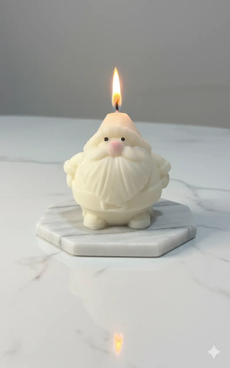 Noel Baba Figürlü Küçük Dekoratif Mum