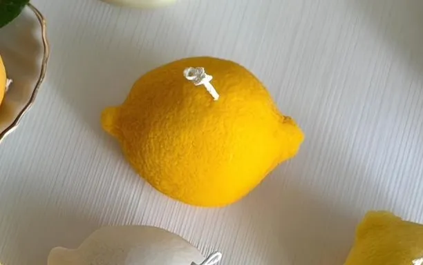 Lemon Shaped Decorative Candle