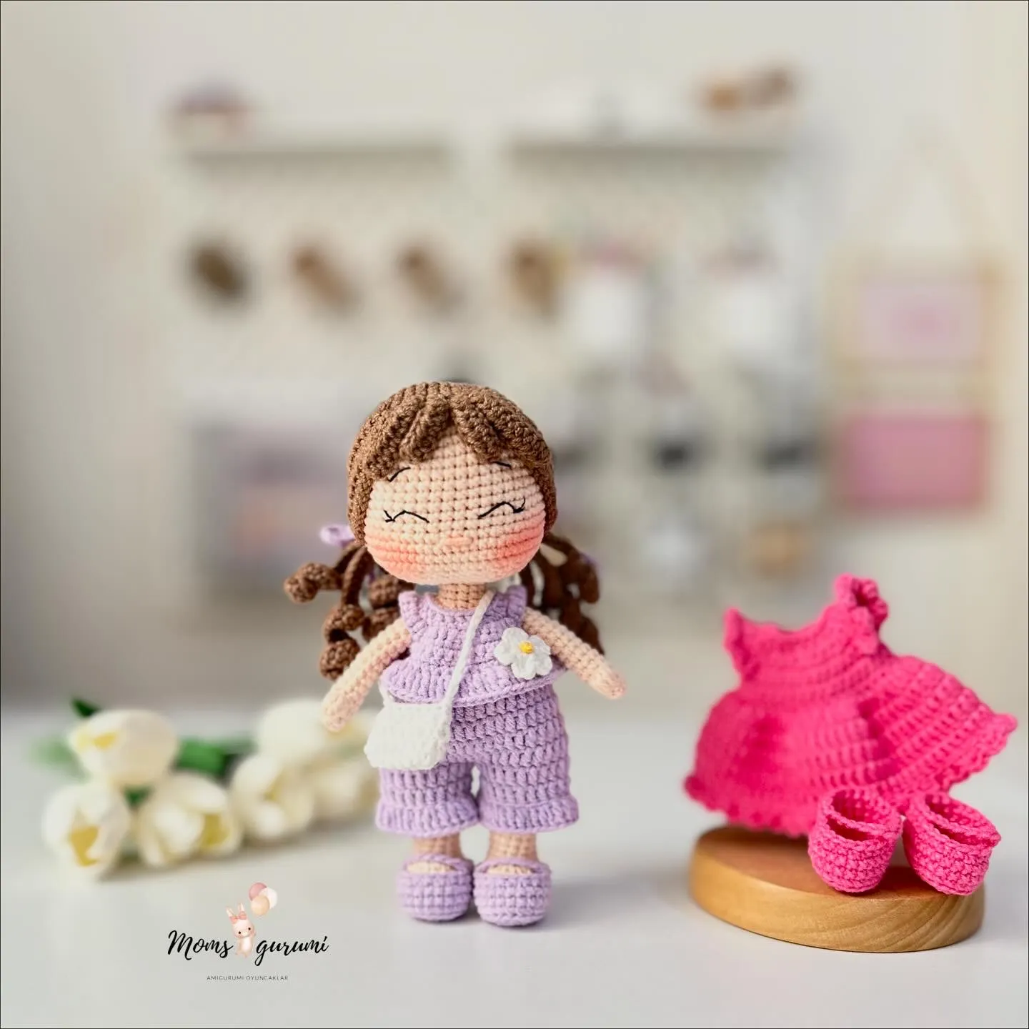 Amigurumi Erva Bebek - El Örgüsü Oyuncak Bebek ve Yedek Kıyafet