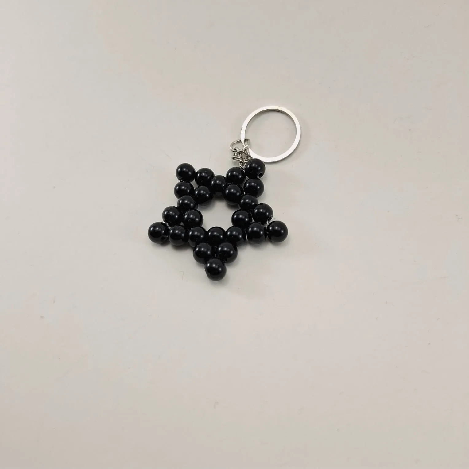 Pearl Beaded Keychain Black