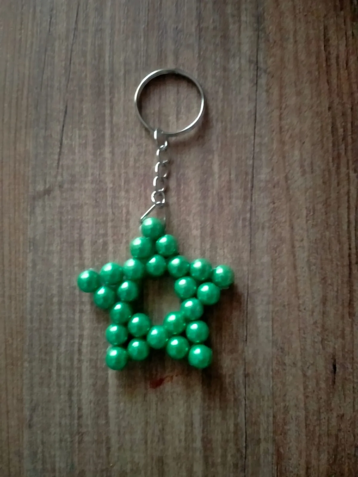 Green Star Shaped Keychain