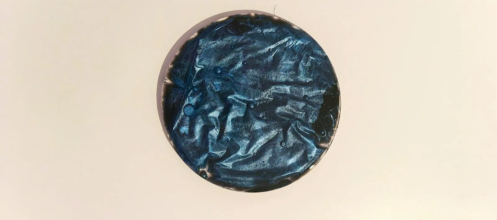 Gökyüzü Mavisi Epoksi Bardak Altlığı - Deniz Esintili Tasarım