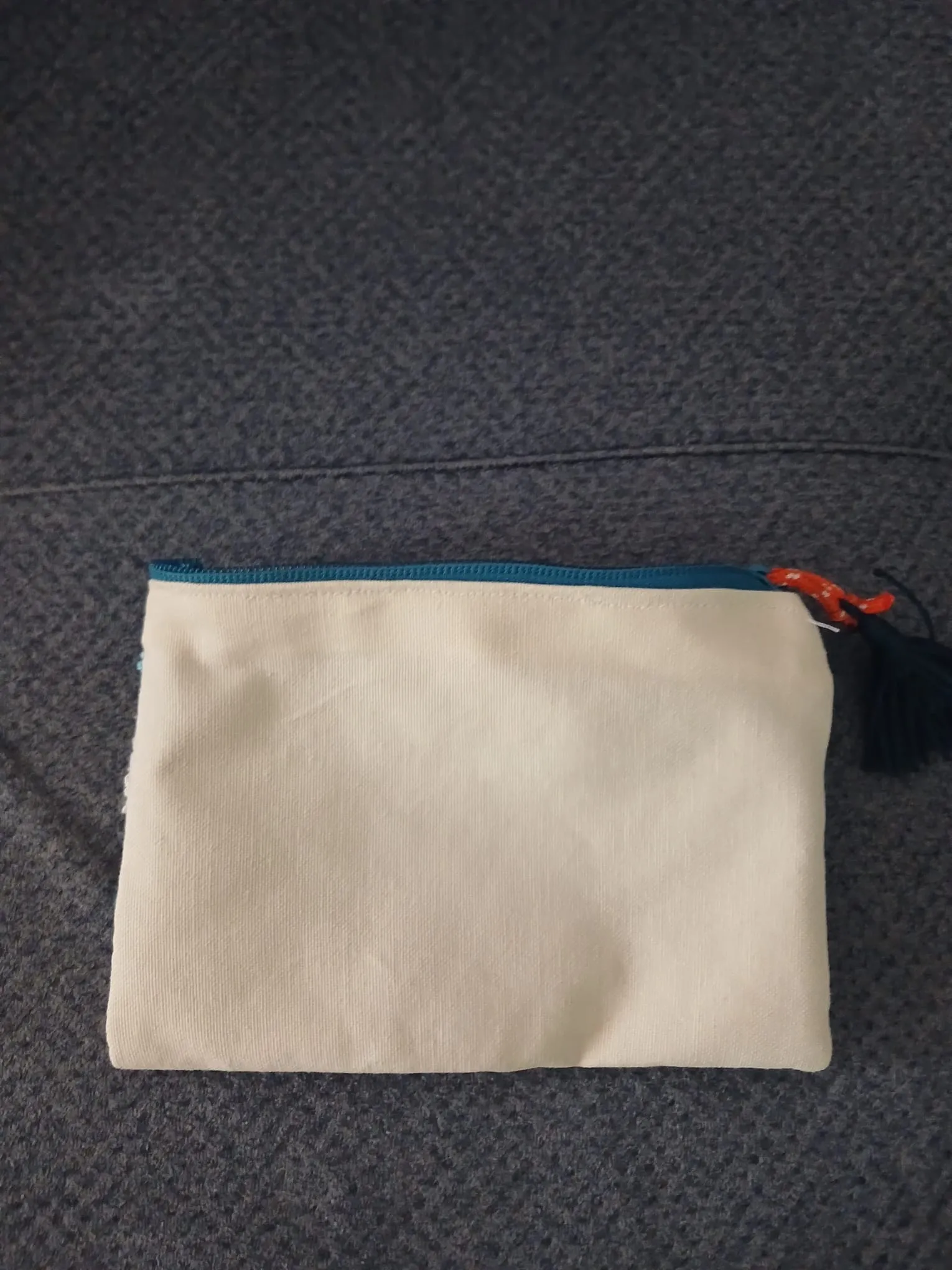 Blue Eye Motif Punch Needle Bag - Handmade Custom Design