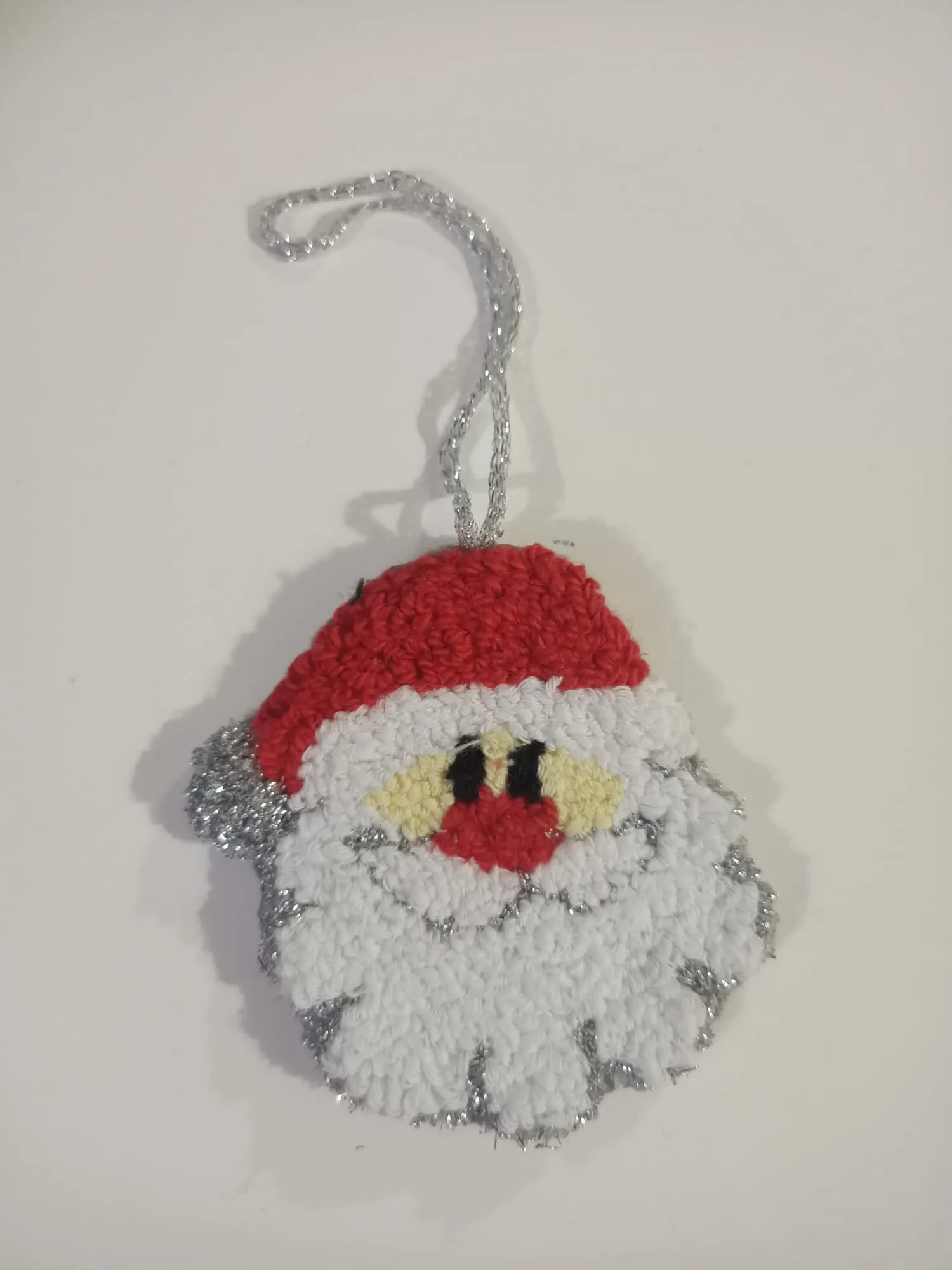 Kırmızı Noel Baba Yüzü Tasarımlı Dekoratif Duvar Süsü - El Yapımı