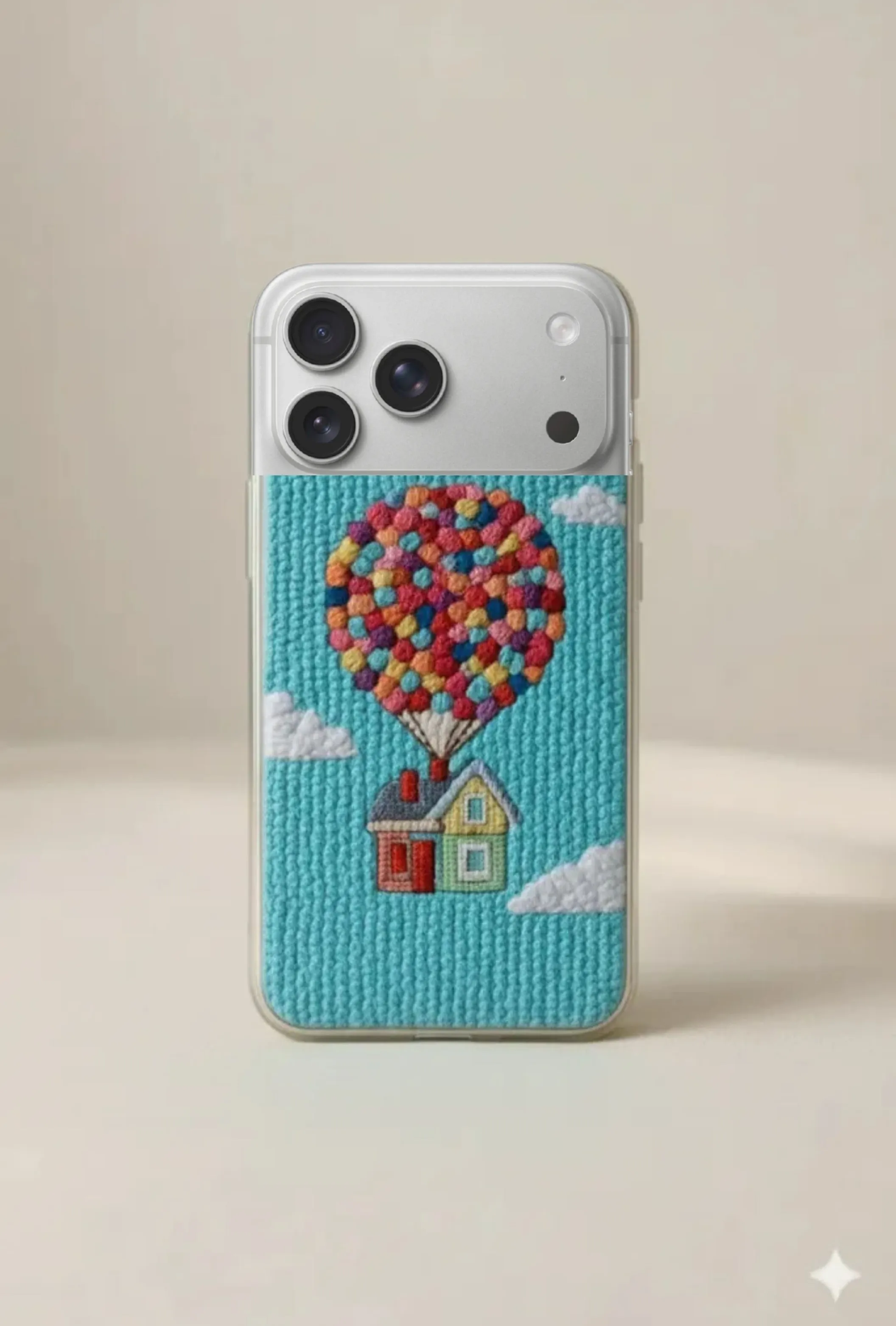 iPhone 17  Pro Max Uyumlu UP Desenli El Yapımı Punch Telefon Kılıfı