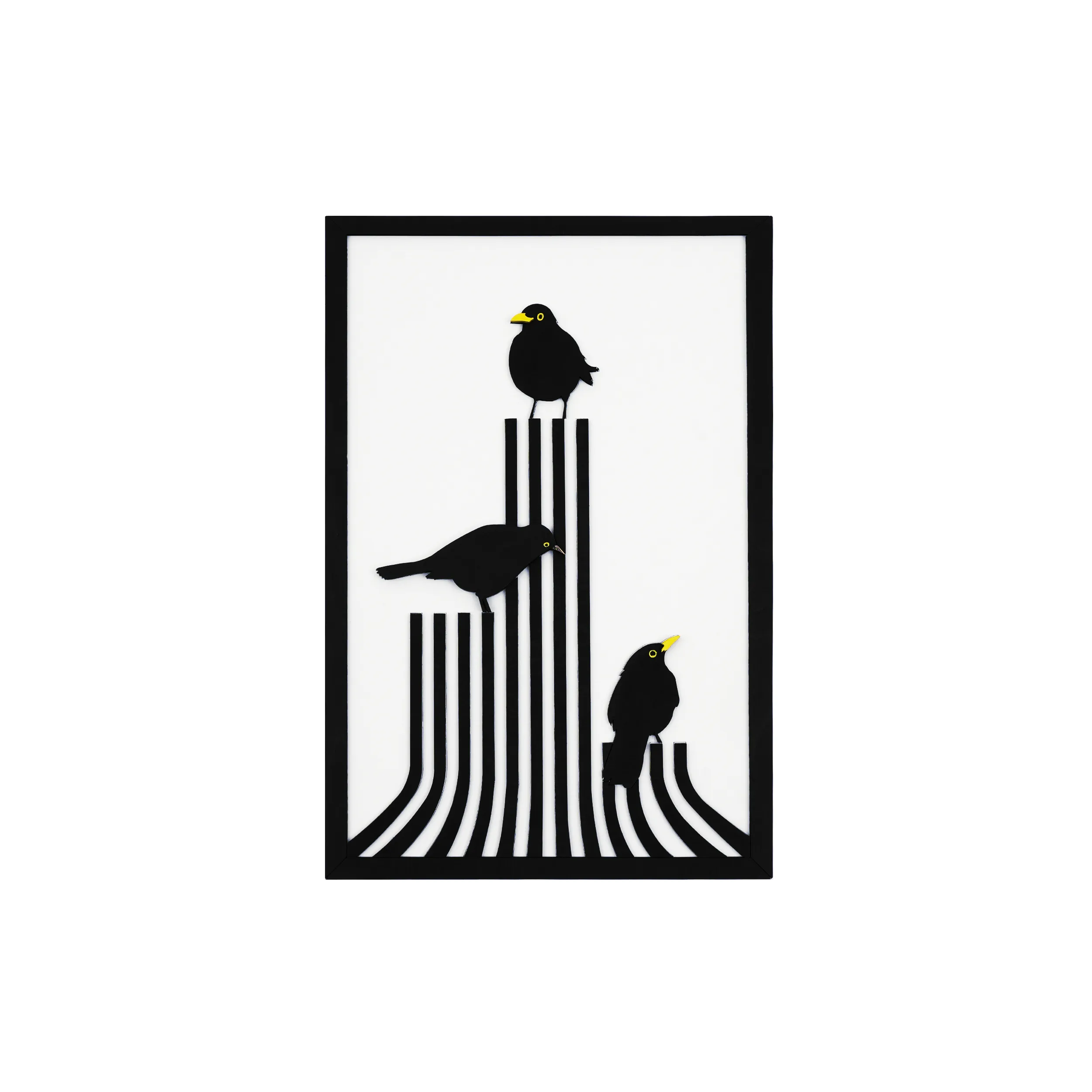 Crows  ( Kargalar )  / Katmanlı Ahşap Tablo