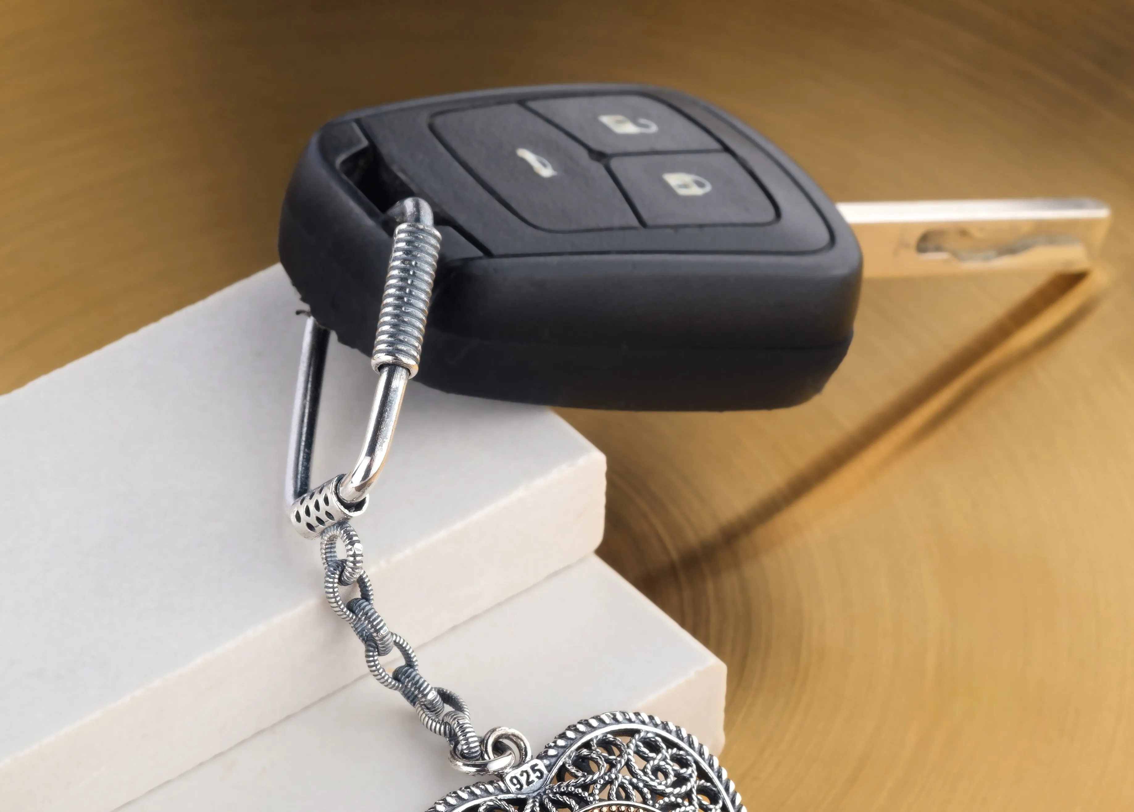 Name Engravable Filigree Keychain – Midyat Filigree