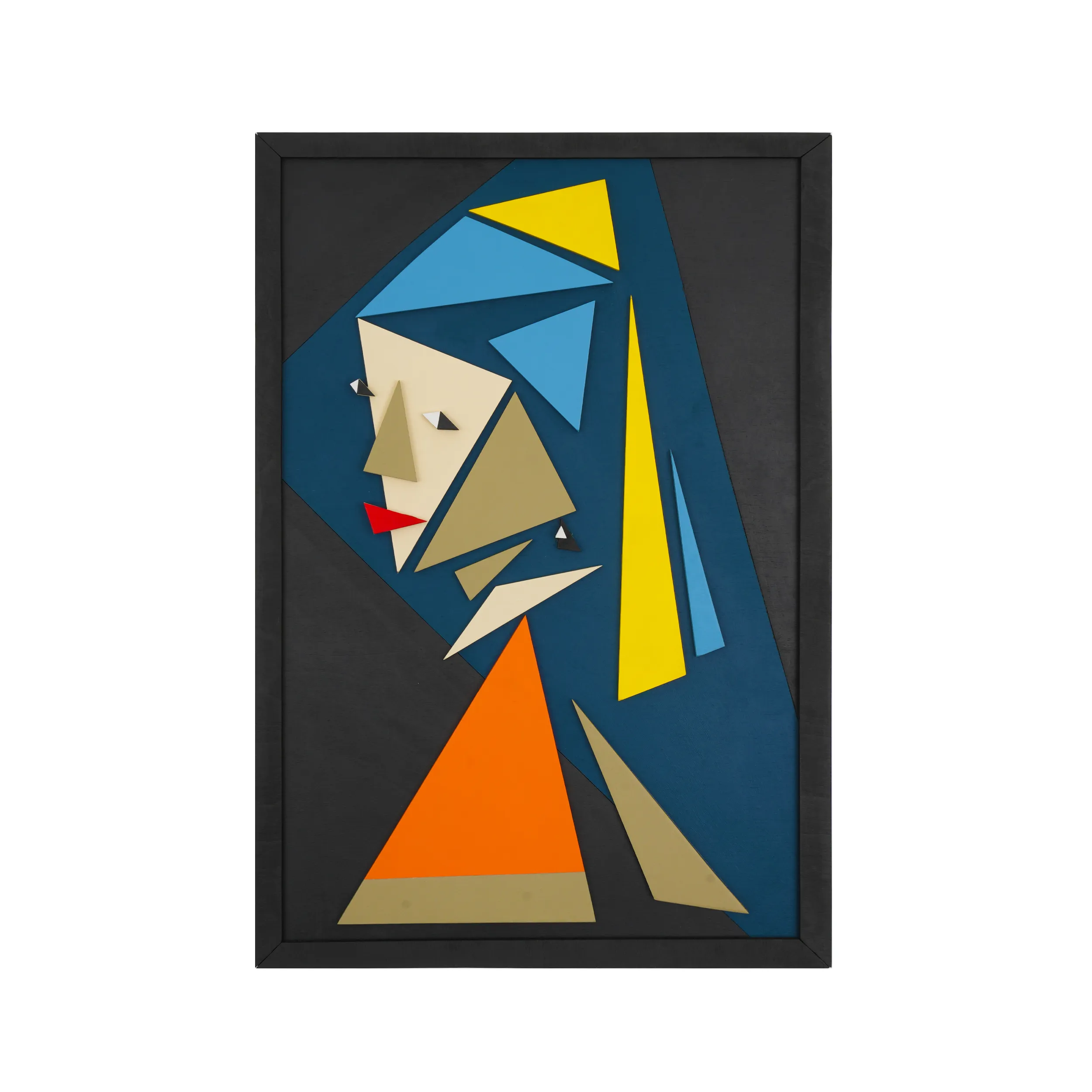 Küpeli Kadın / Katmanlı Ahşap Tablo 40x60