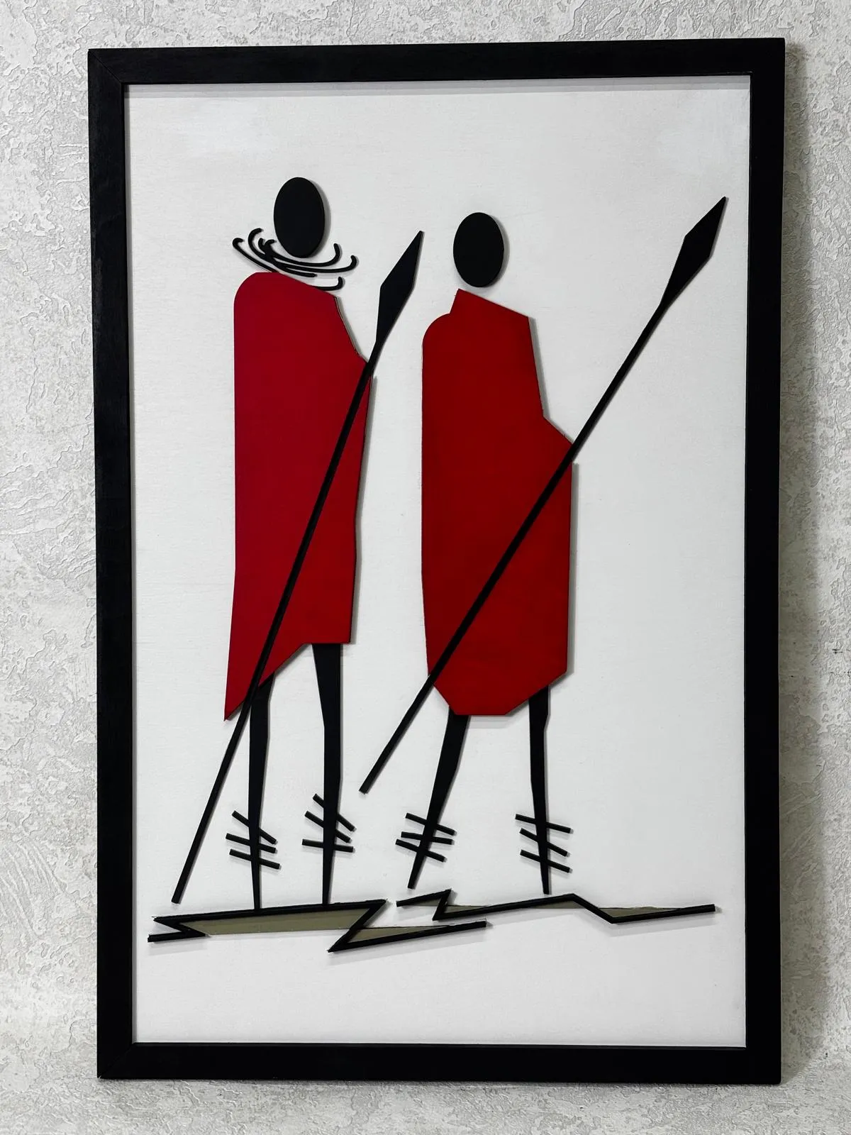 African Tribe (Afrikalı Kabile) / Katmanlı Ahşap Tablo