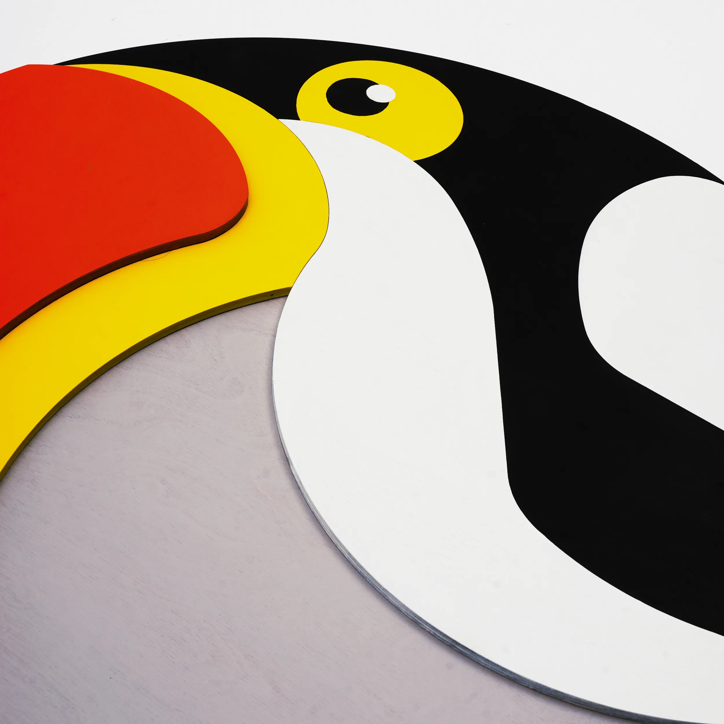 Tukan / Katmanlı Ahşap Tablo Q60cm