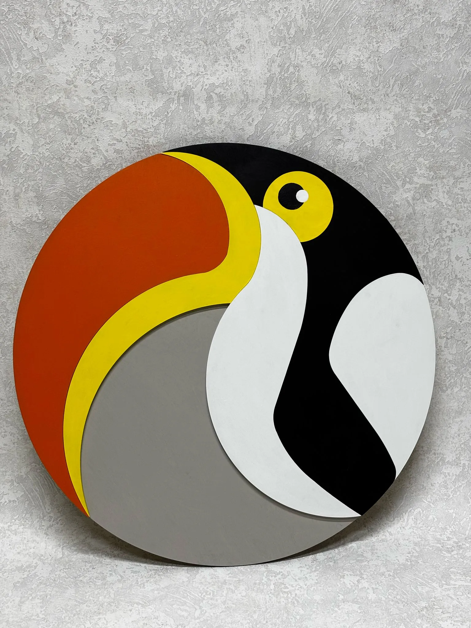 Tukan / Katmanlı Ahşap Tablo Q60cm