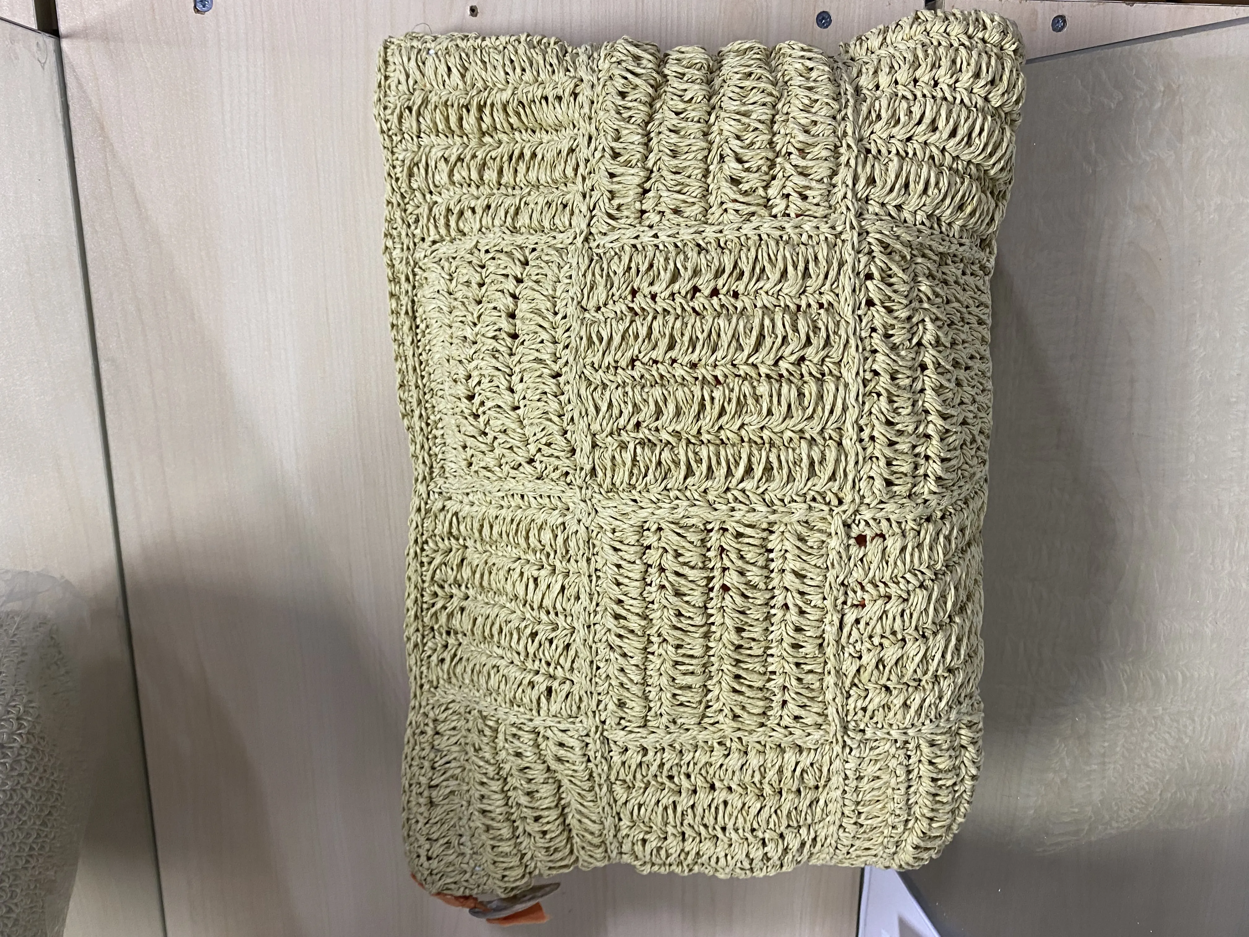 Kağıt İp Örgü Omuz Çantası - Cluhut Marka, Astarlı ve Cepli