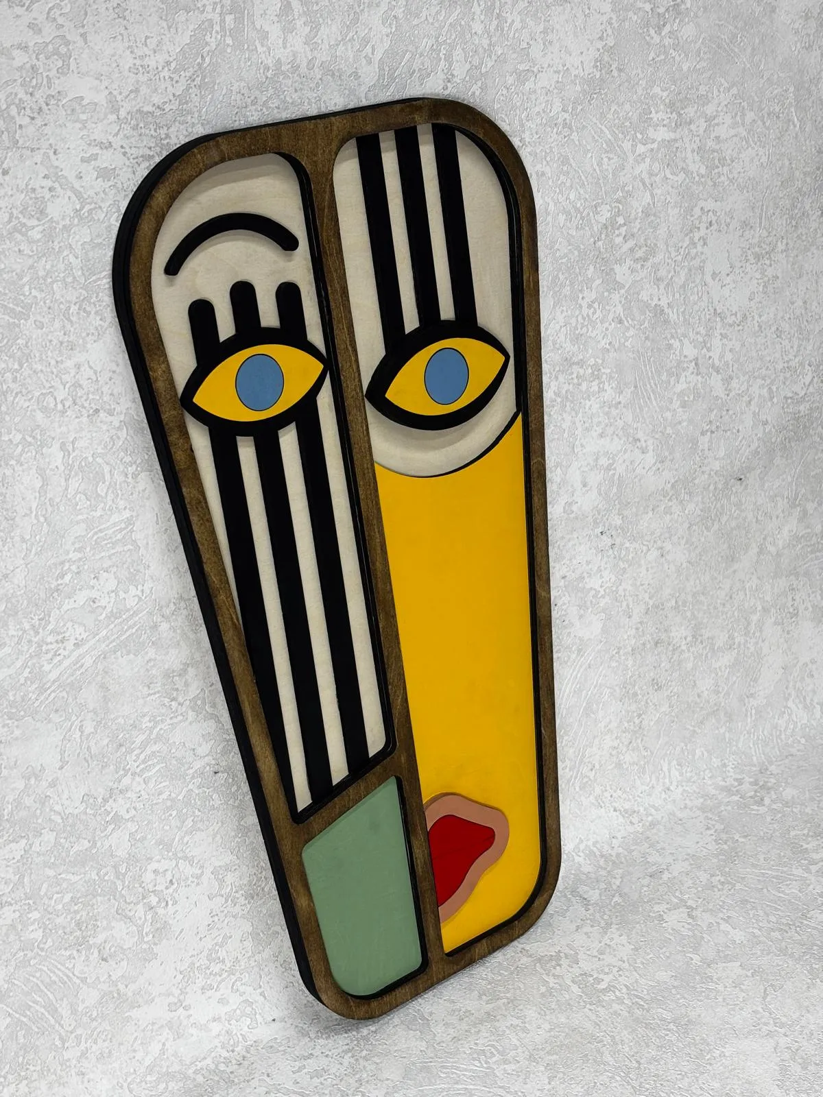 Mask 02 / Katmanlı Ahşap Tablo