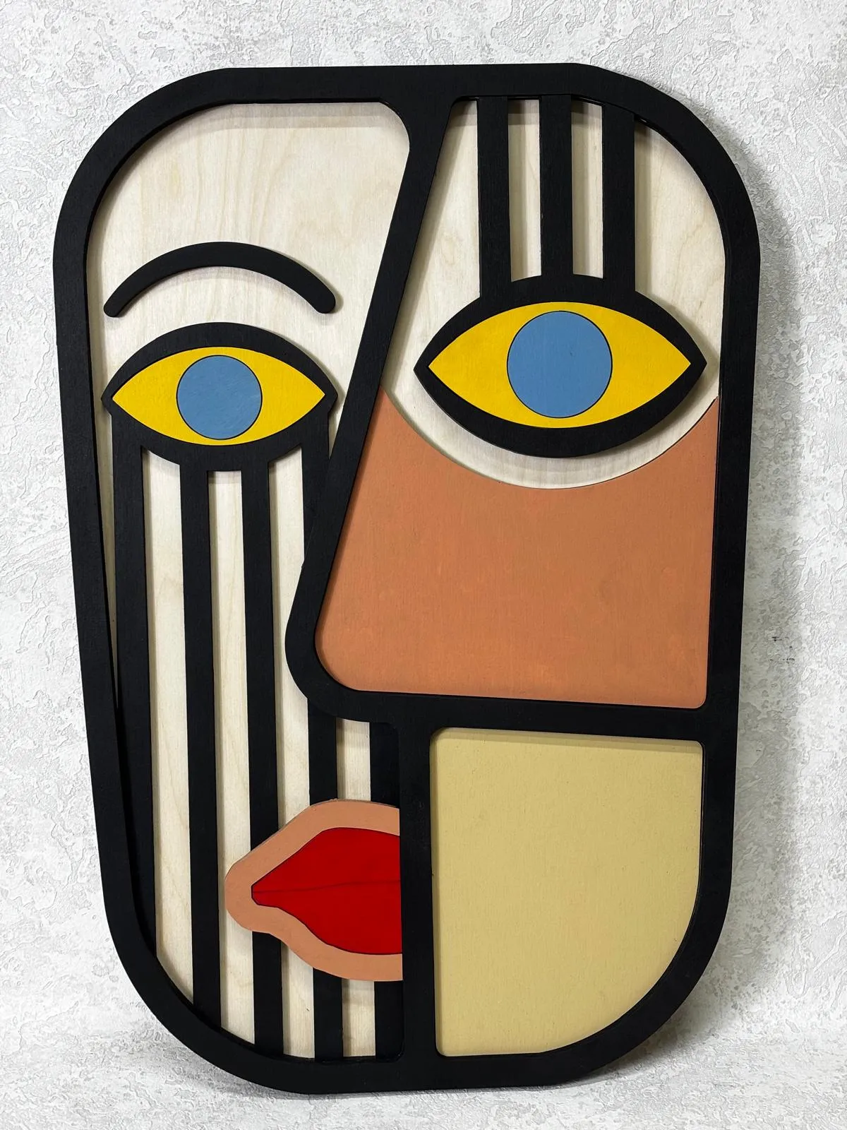 Mask 01 / Katmanlı Ahşap Tablo