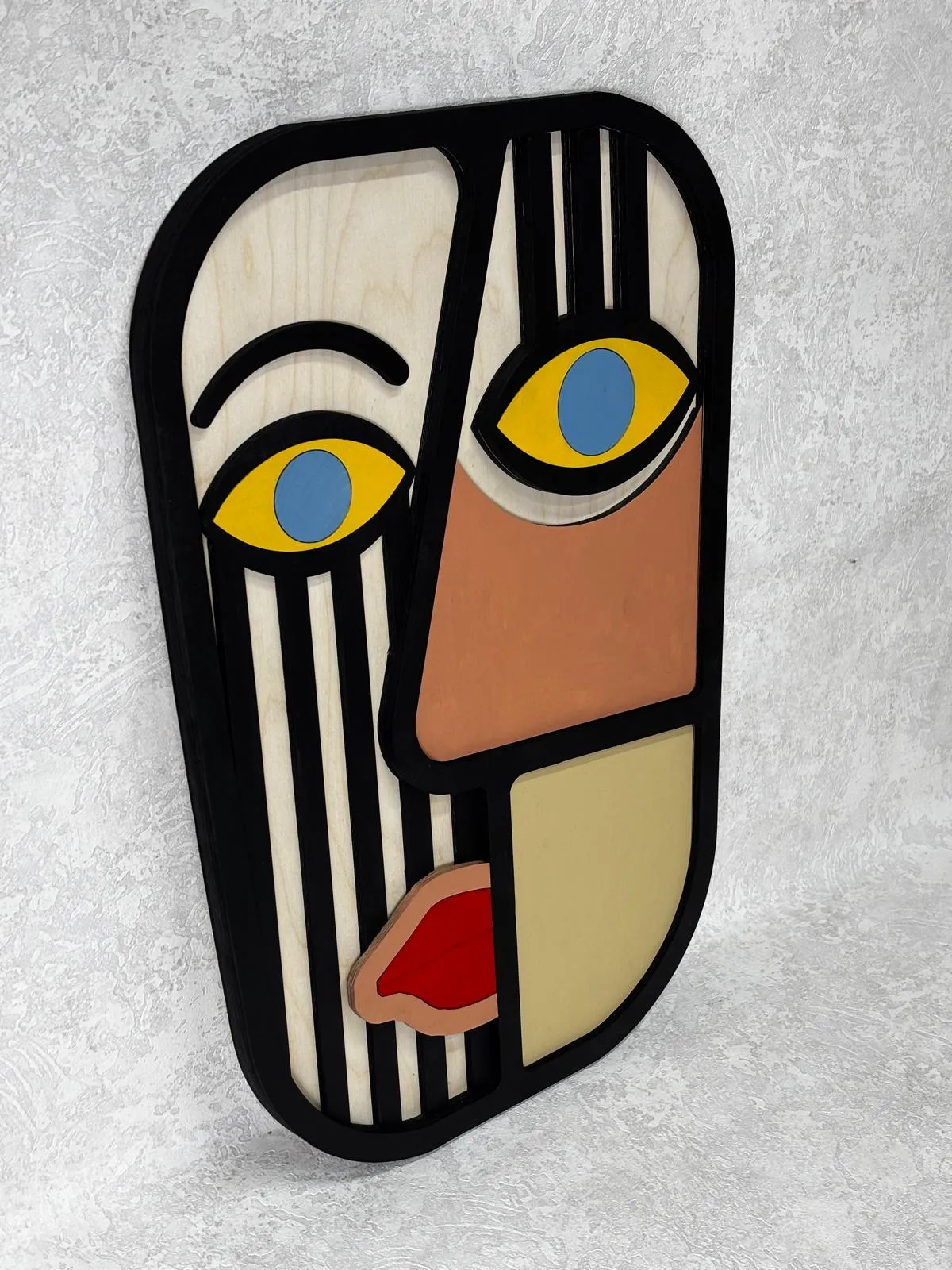 Mask 01 / Katmanlı Ahşap Tablo