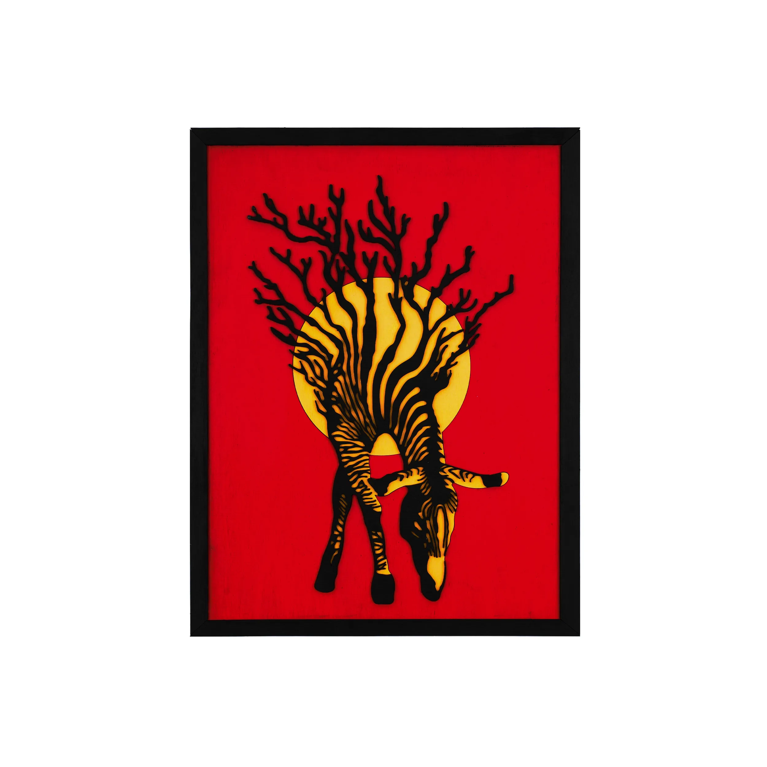 Savana Zebra  / Katmanlı Ahşap Tablo