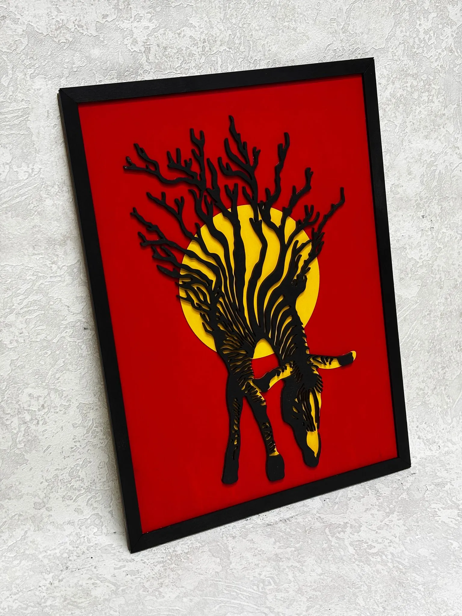 Savana Zebra  / Katmanlı Ahşap Tablo