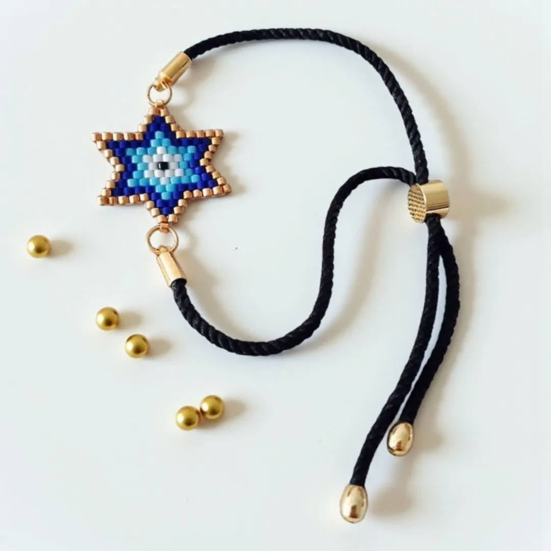 El Yapımı Mavi Yıldız Miyuki Bileklik – Ayarlanabilir Şık Tasarım