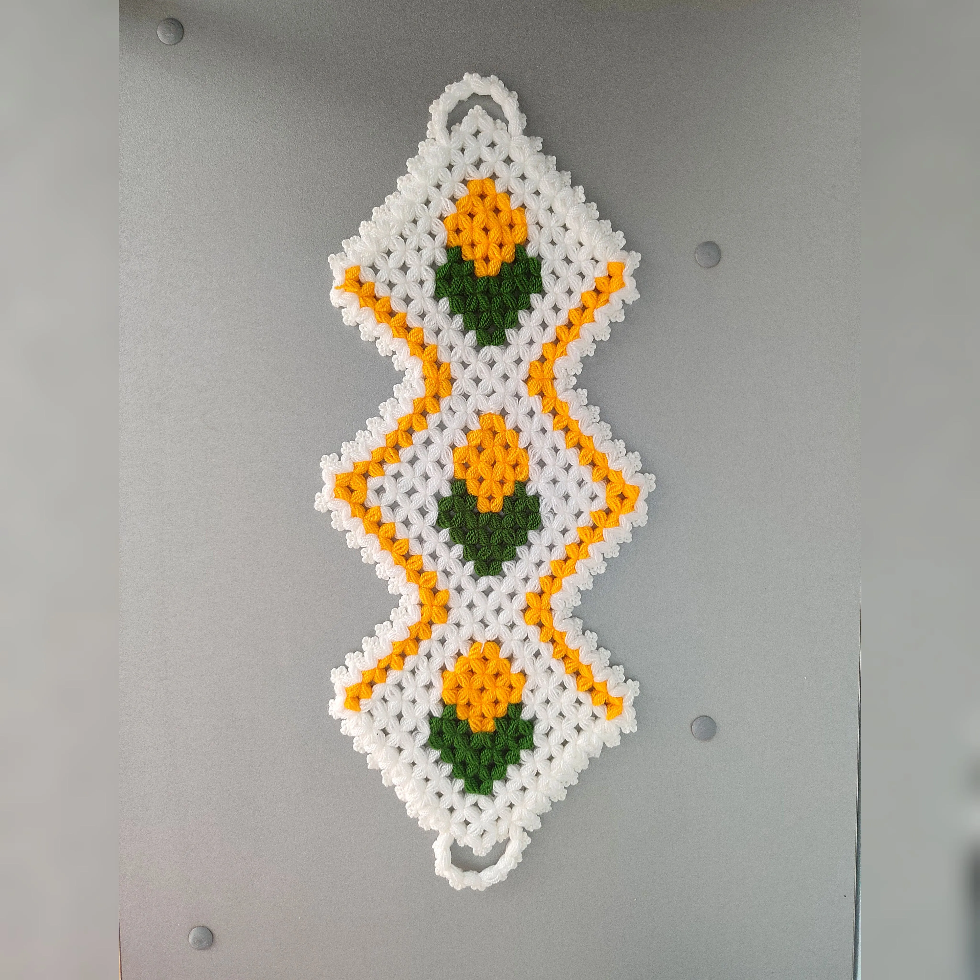 El Emeği Tomurcuk Desenli Uzun Takım Lif (49 x 20 cm) | Çeyizlik Banyo Lifi