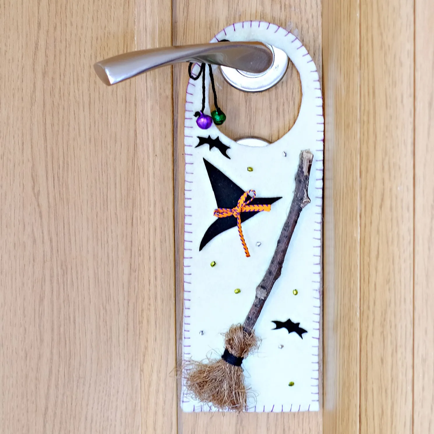 Cadılar Bayramı Temalı Keçe İkram Çantası ve Kapı Kolu Süsü 