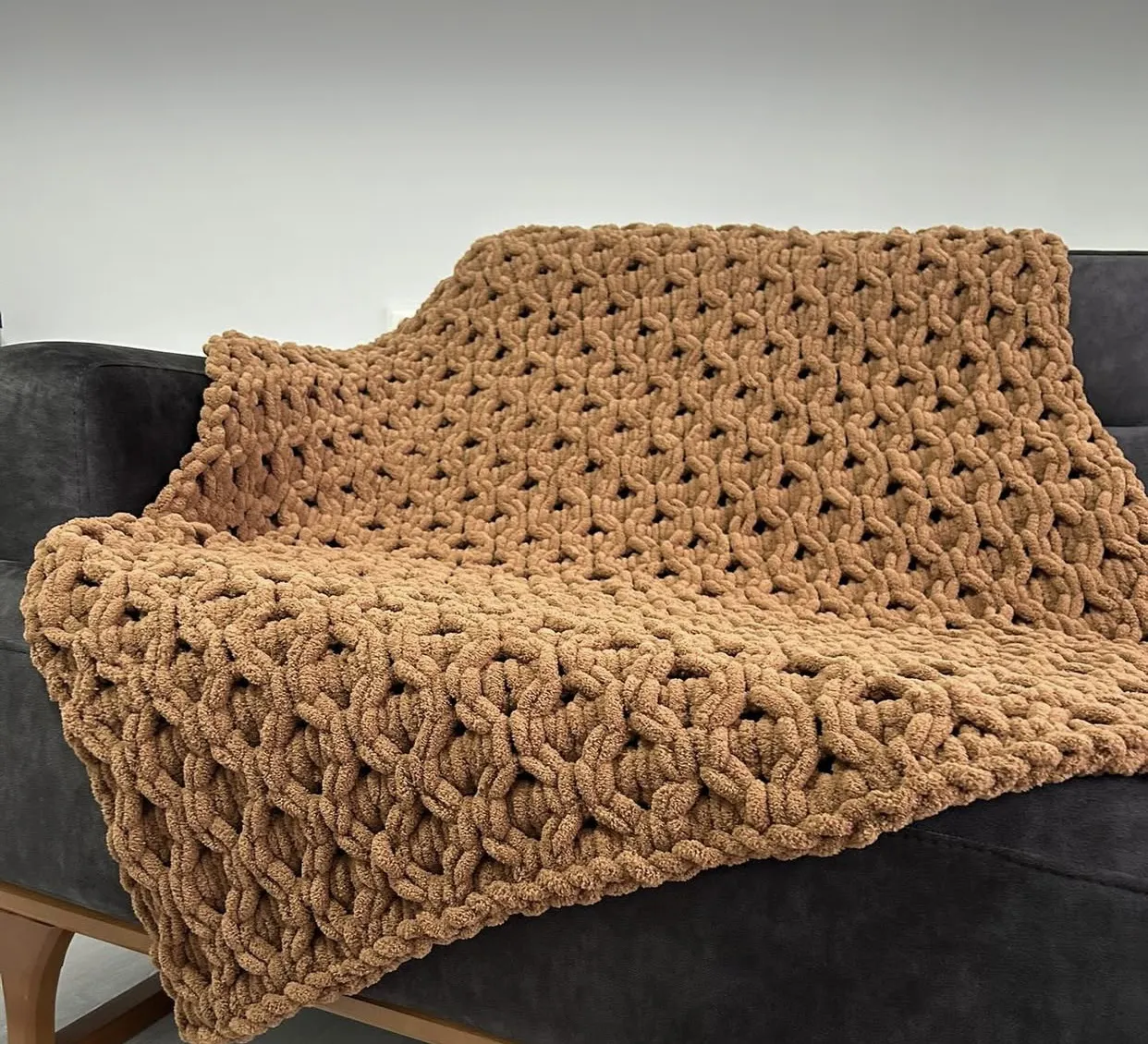 Bal Peteği Desenli Puffy Bebek Battaniyesi - Yumuşak Dokulu