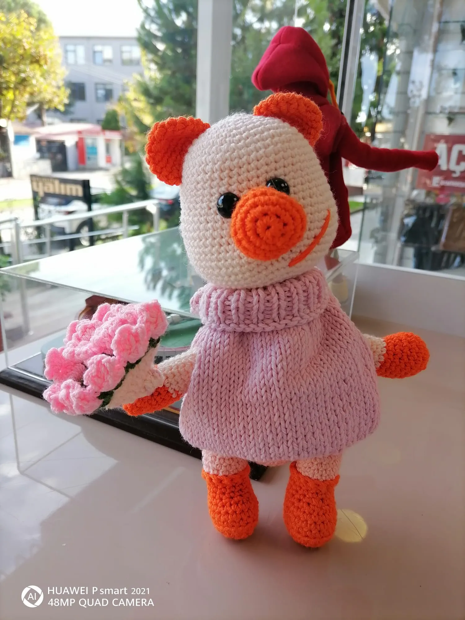 Pembe Elbiseli Amigurumi Palyaço Oyuncak Bebek - El Emeği Örgü