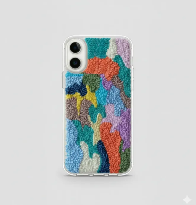 iPhone 16 Plus Uyumlu Renkli Punch Telefon Kılıfı