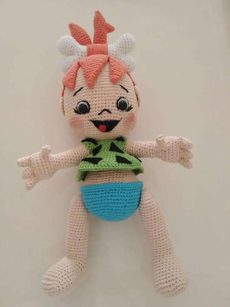 Turuncu Saçlı Bebek - El Örgüsü Oyuncak Bebek