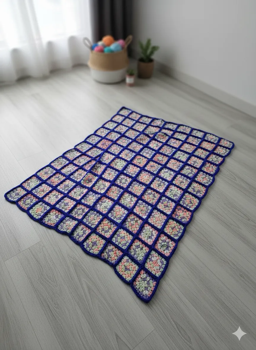 Motifli Örgü Bebek Battaniyesi - TV Battaniyesi Seçeneği ile El Emeği