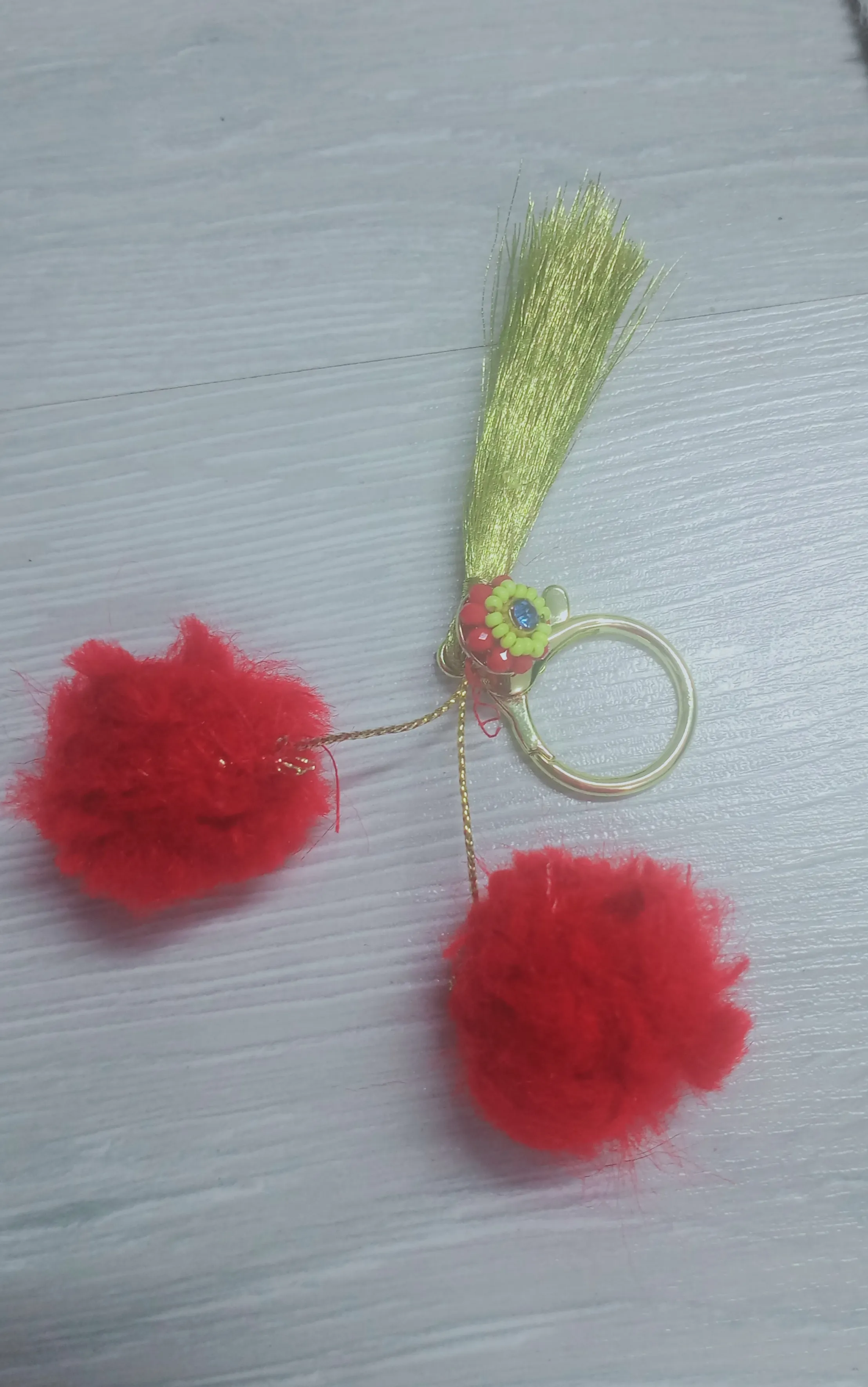 Handmade Mini Gift Pom Pom and Tassel Accessory Charm | Bag and Keychain Decoration