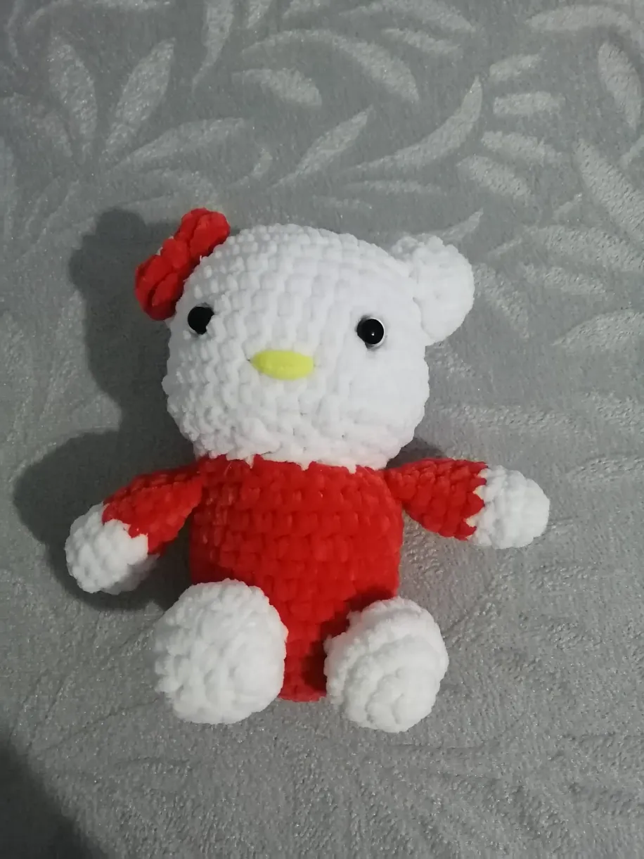 Hello Kitty Amigurumi Oyuncak - 15 cm El Örgüsü Bebek Hediyesi