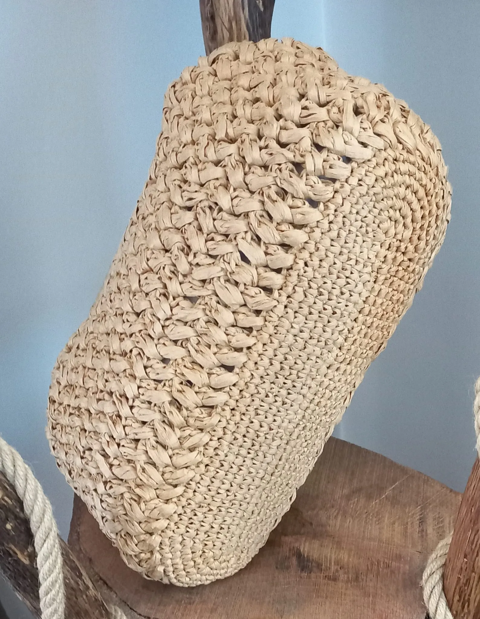 Bej Rengi Örgü Clutch Çanta - Marka Model El Yapımı