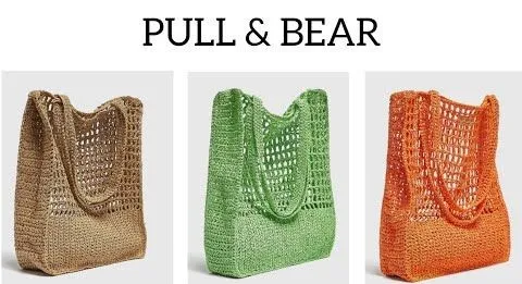 Kağıt İpten Örme Pull&Bear Plaj Çantası - Özel Renk Seçenekleriyle