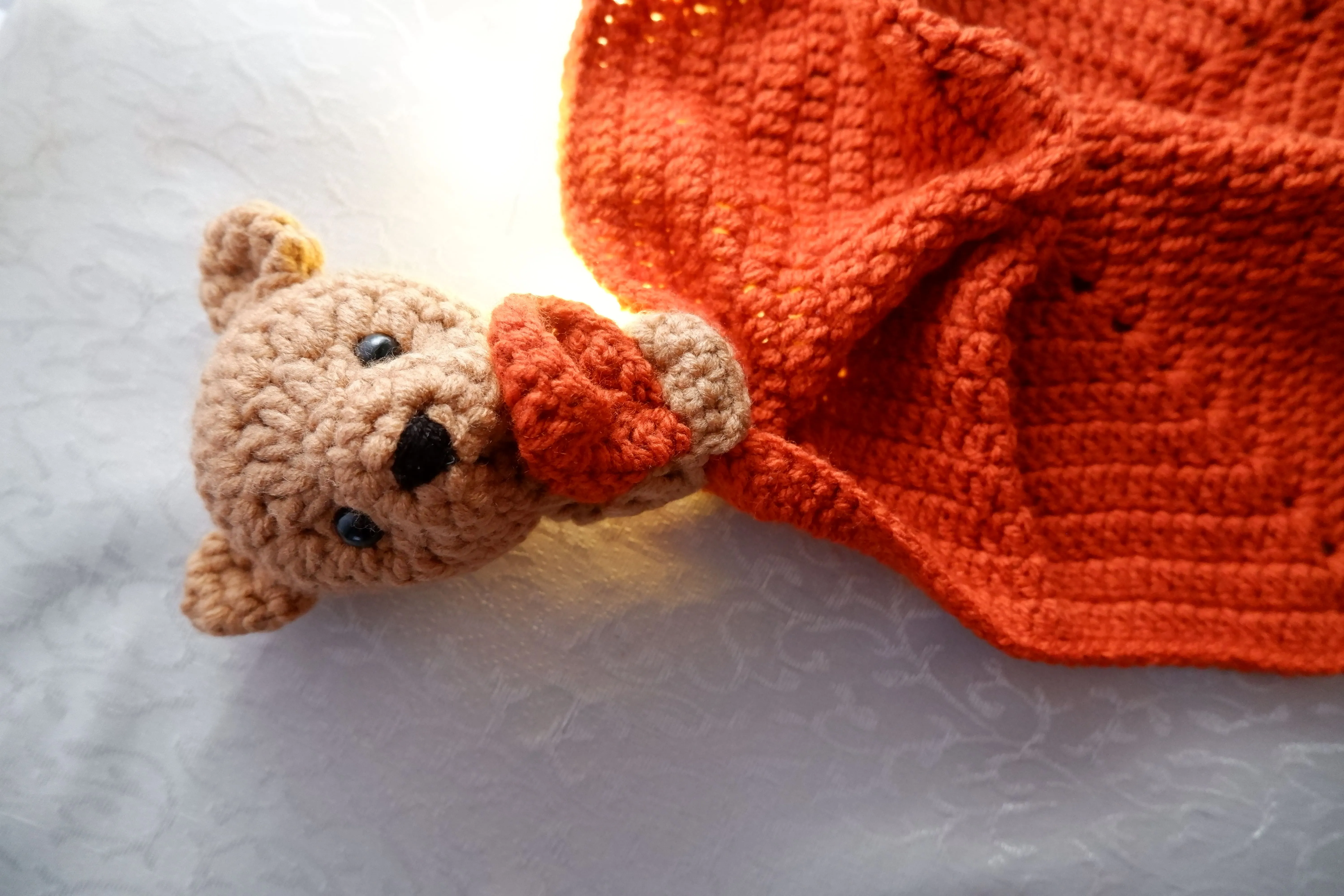 Kiremit Rengi Amigurumi Ayıcık Uyku Arkadaşım - El Emeği