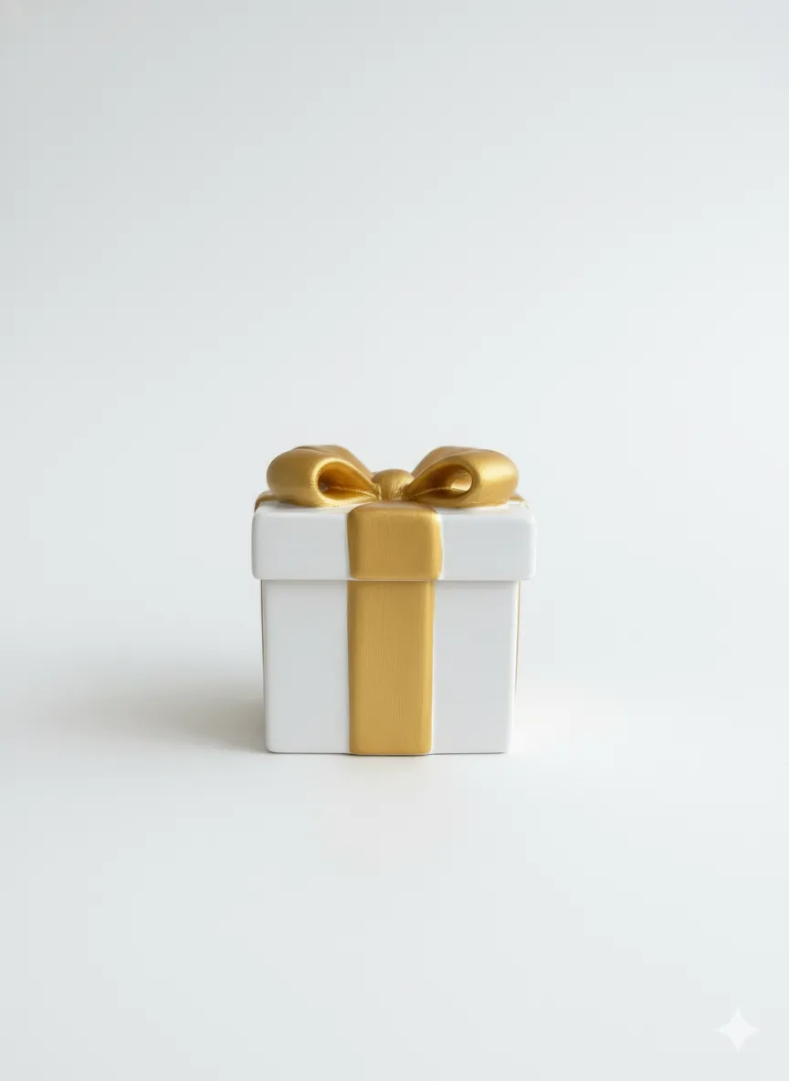 Gold Kurdeleli Taş Tozu Mumluk