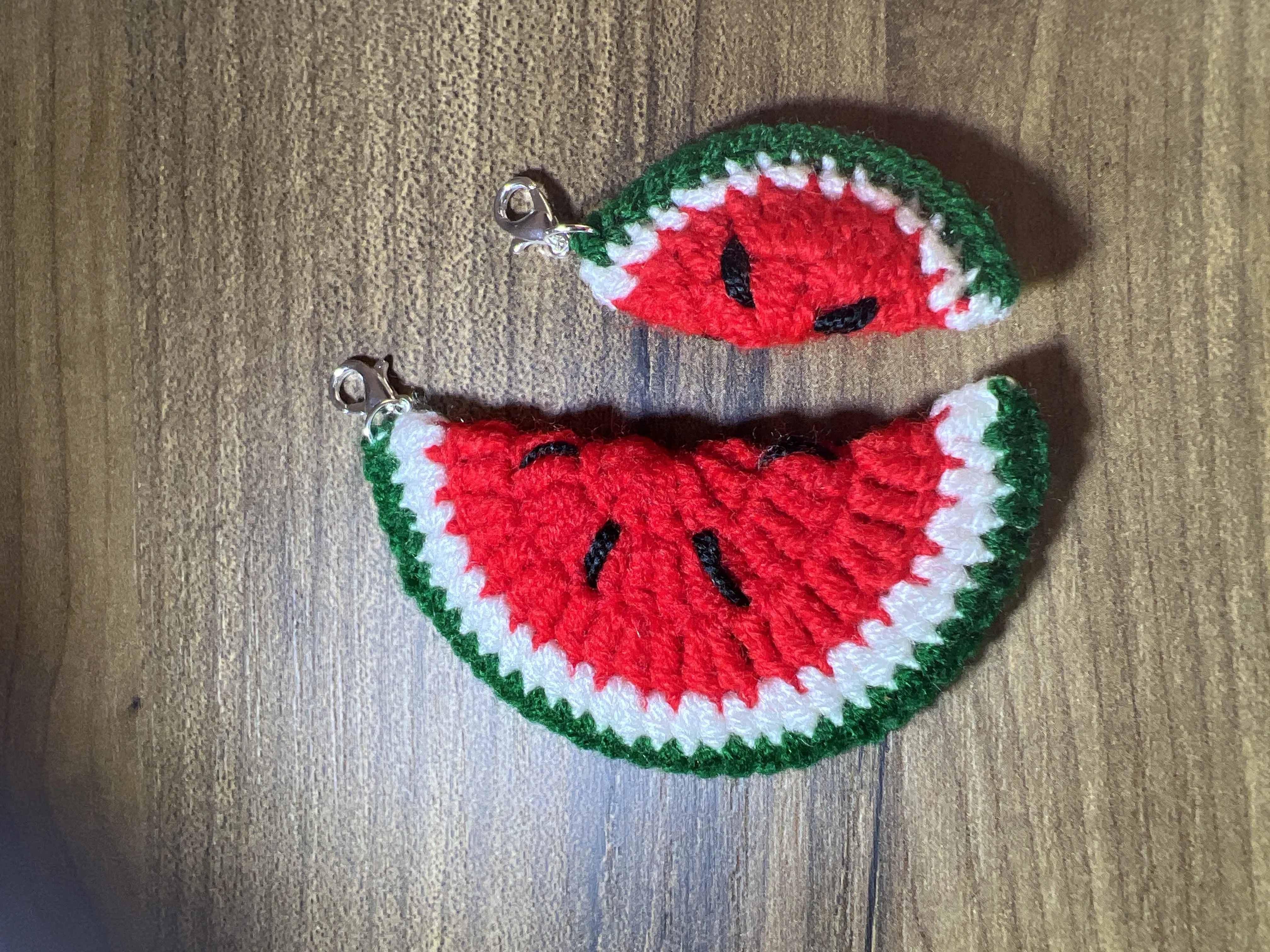 Örgü Karpuz Anahtarlık Seti - Anne & Yavru Kombinasyonu 🍉