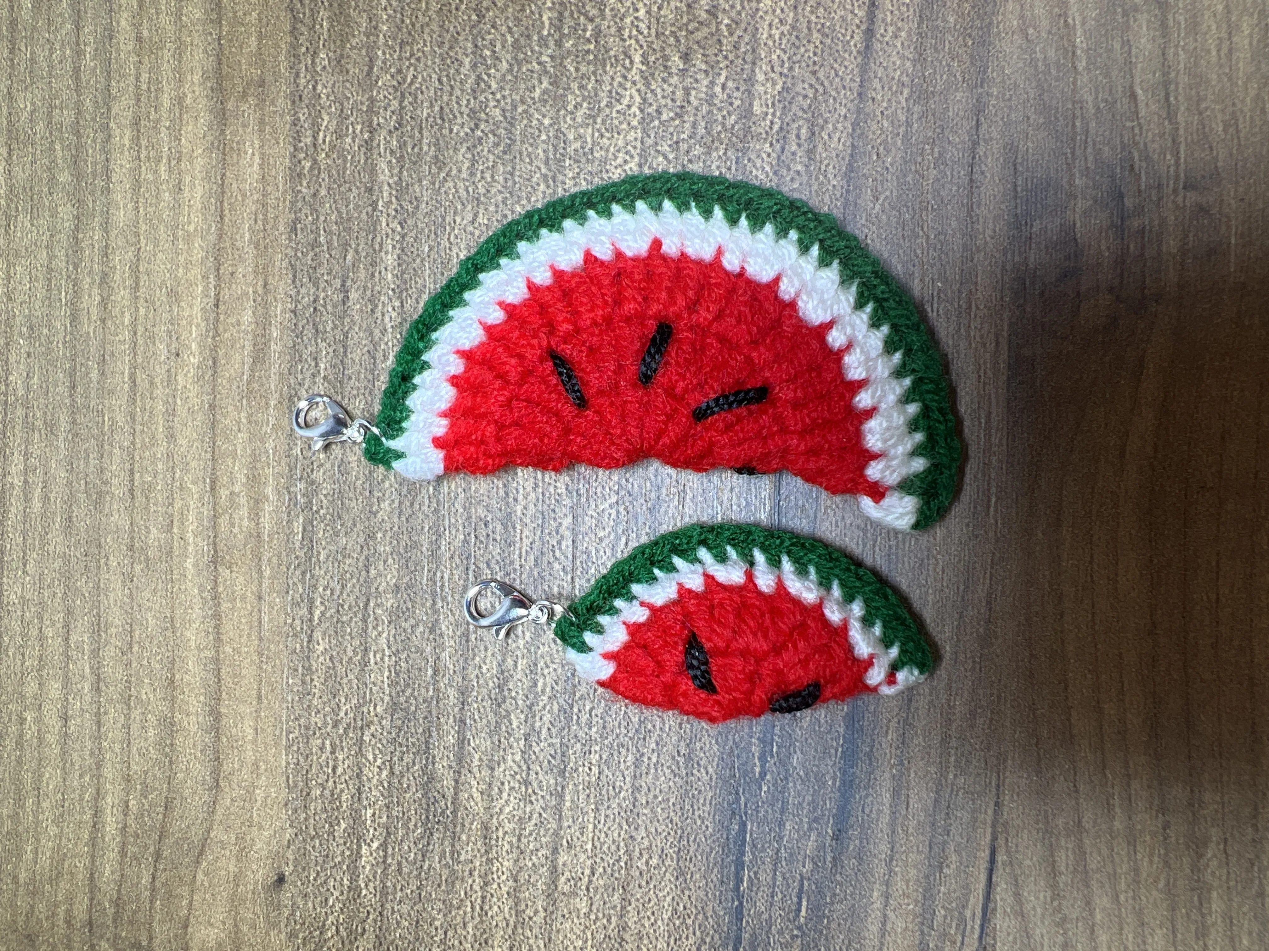 Örgü Karpuz Anahtarlık Seti - Anne & Yavru Kombinasyonu 🍉