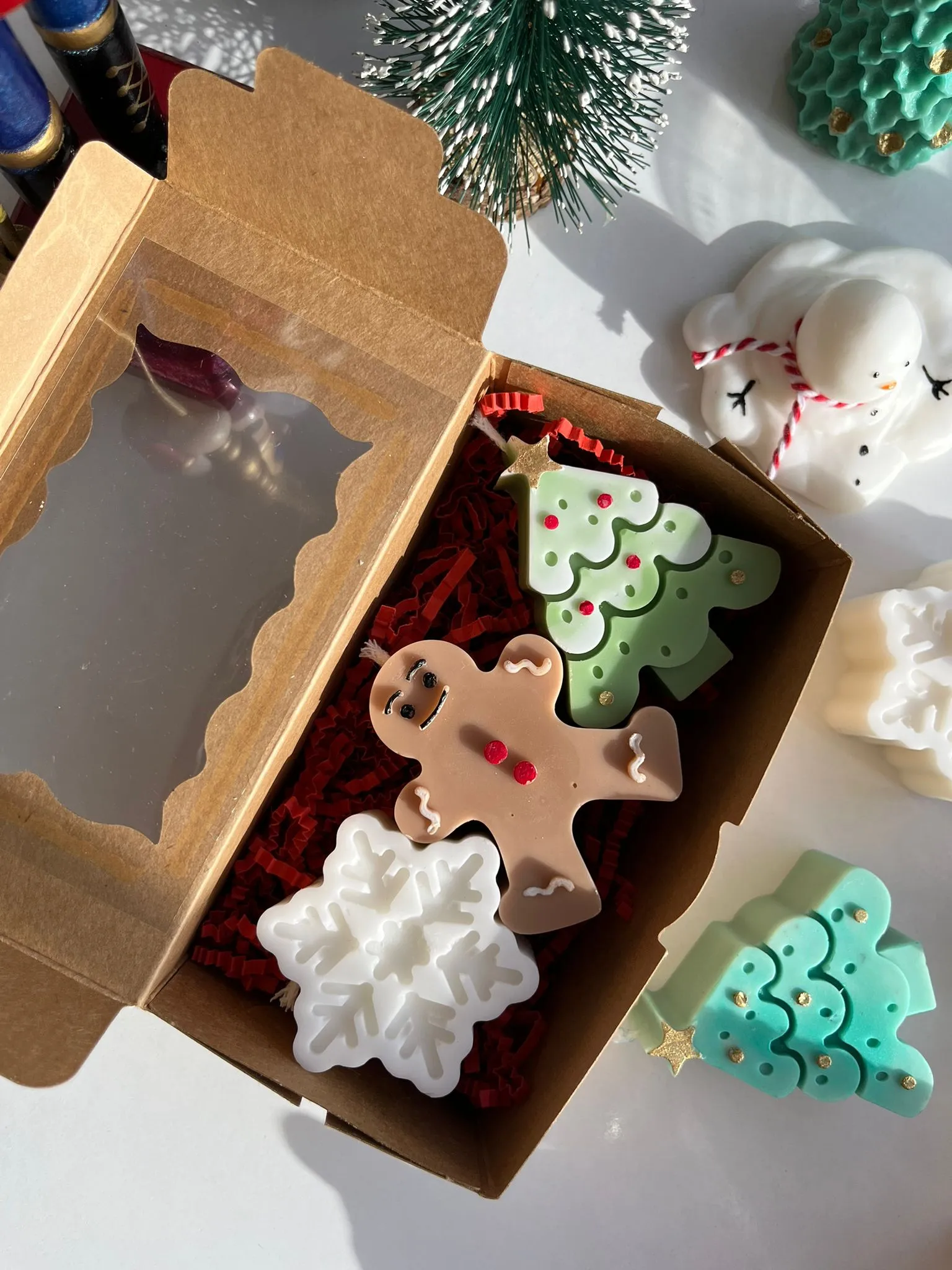 Yılbaşı Temalı El Yapımı Mum Seti