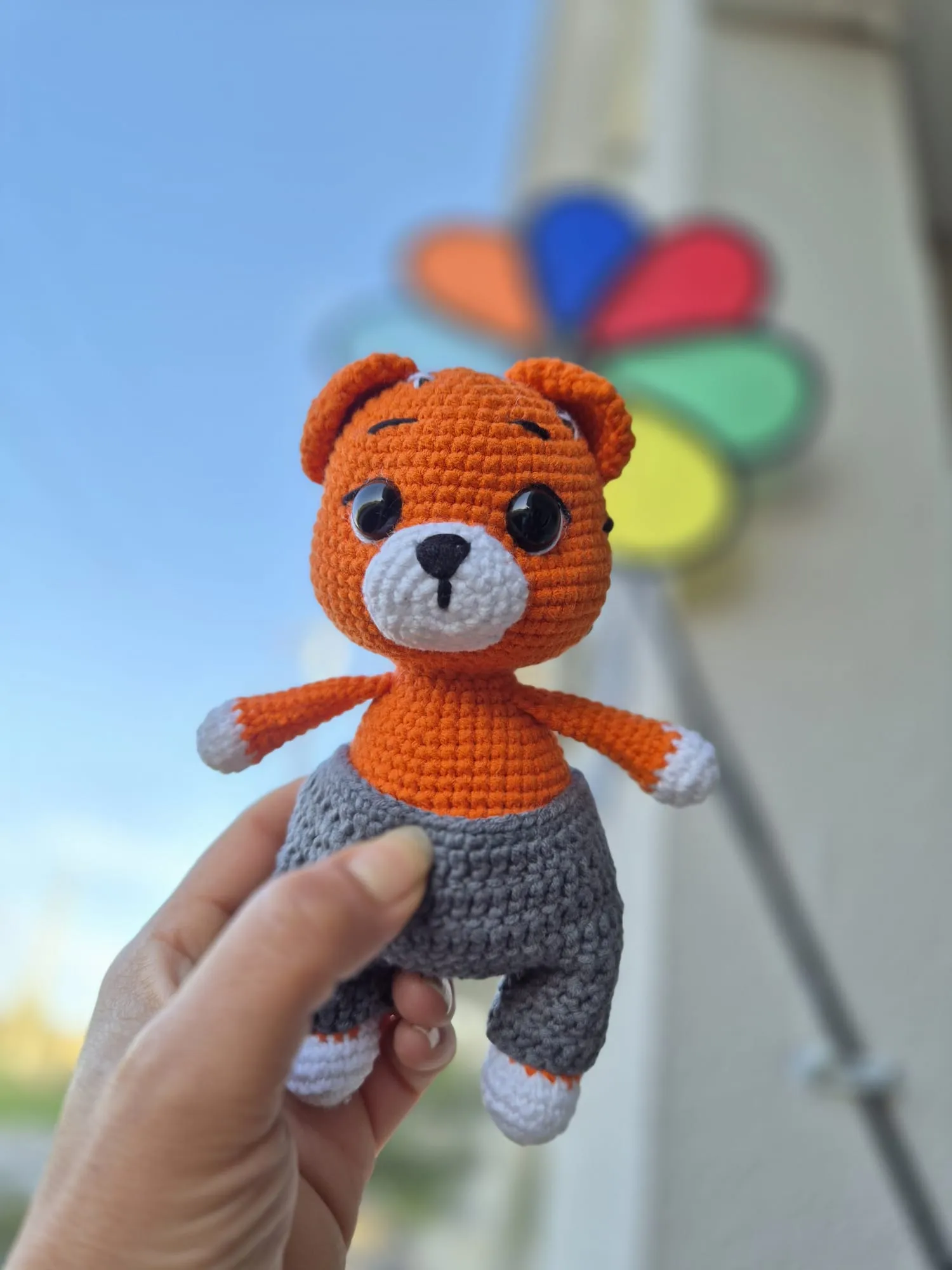 Amigurumi Örgü Yavru Kaplan Oyuncak - Çocuk ve Bebek Hediyesi
