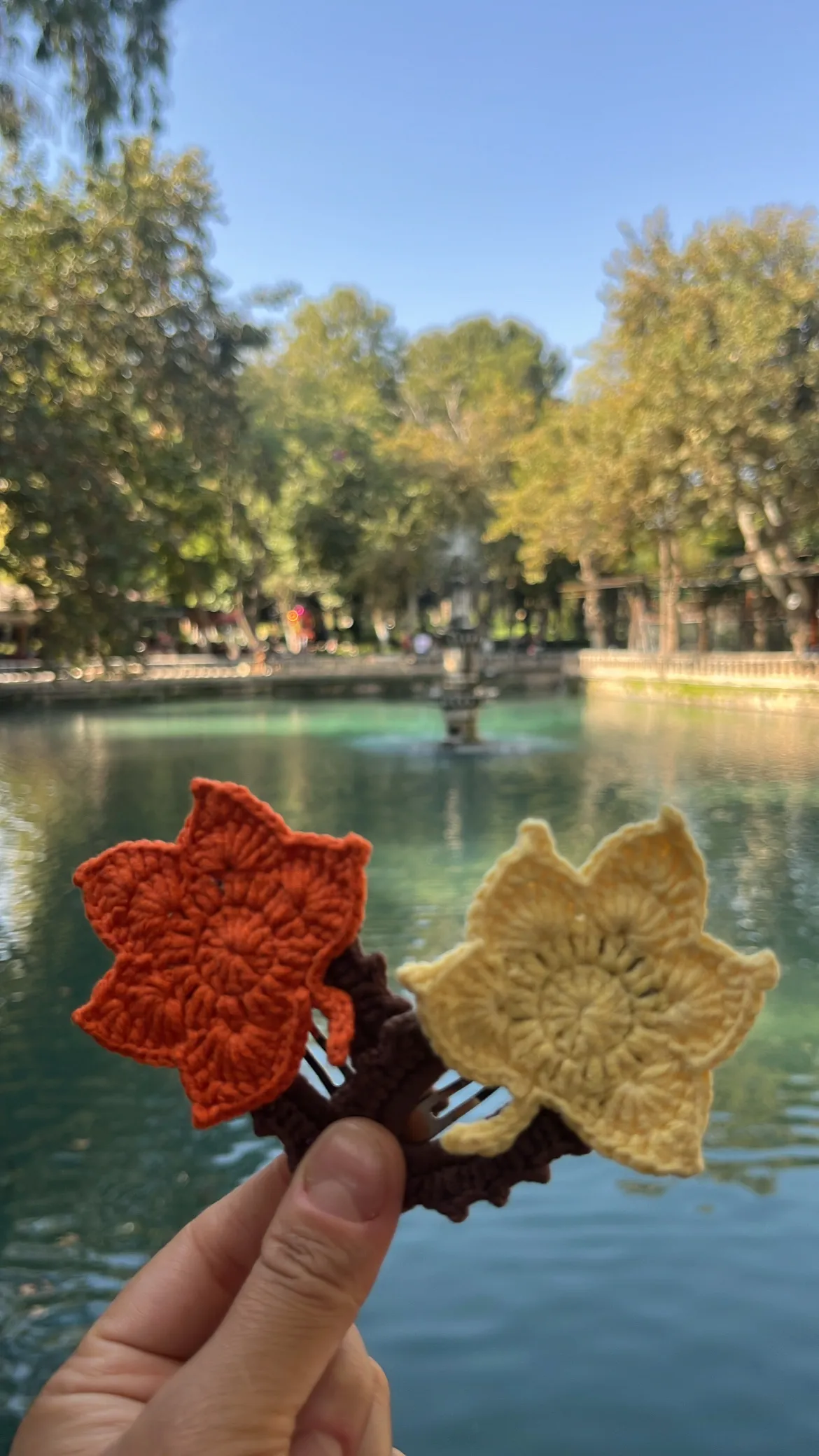 El Örgüsü Sonbahar Yapraklı Toka Seti