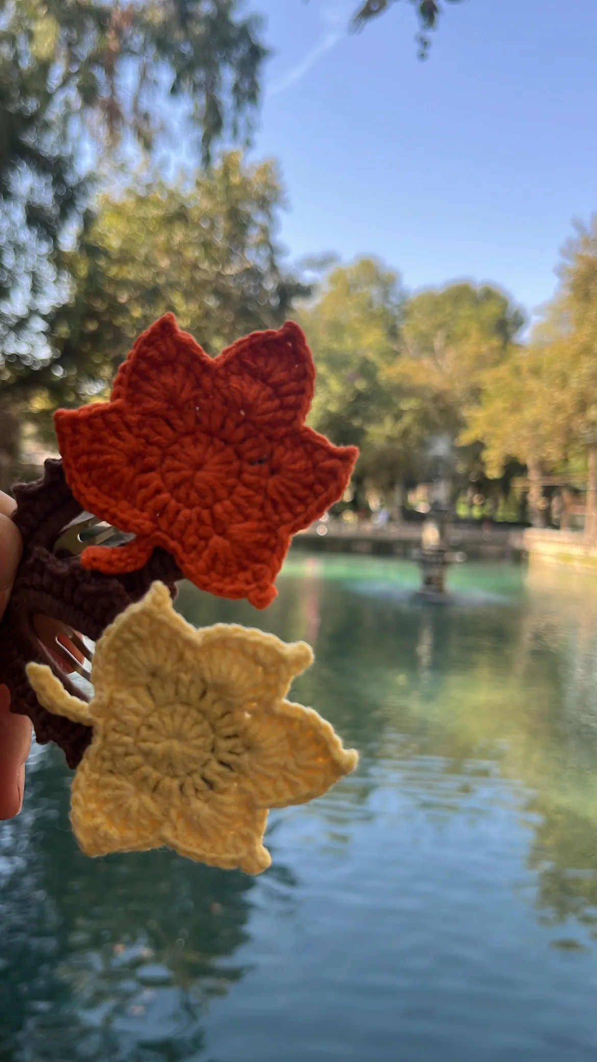 El Örgüsü Sonbahar Yapraklı Toka Seti