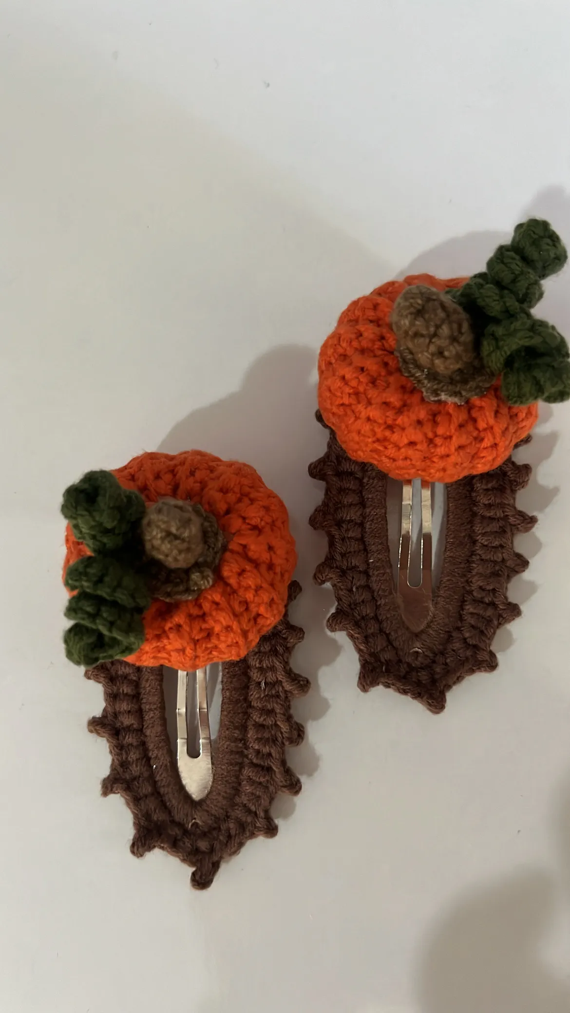 Tığ İşi Balkabağı Figürlü Çıt Çıt Toka Seti - El Emeği