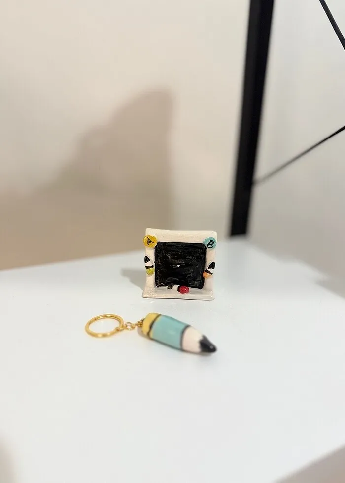 Öğretmenler Gününe Özel  El Yapımı Magnet & Kalem Anahtarlık Seti