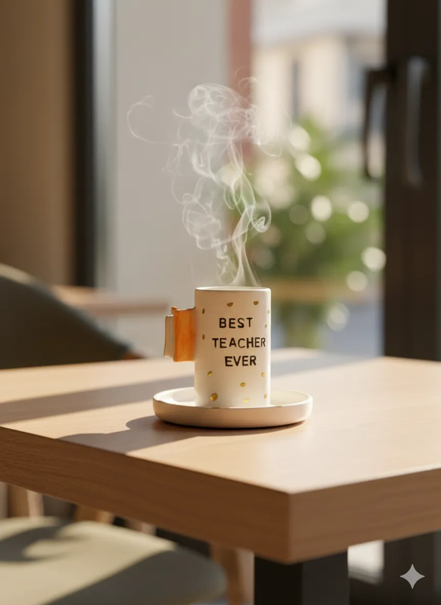 Best Teacher Ever- El Yapımı Seramik Kupa