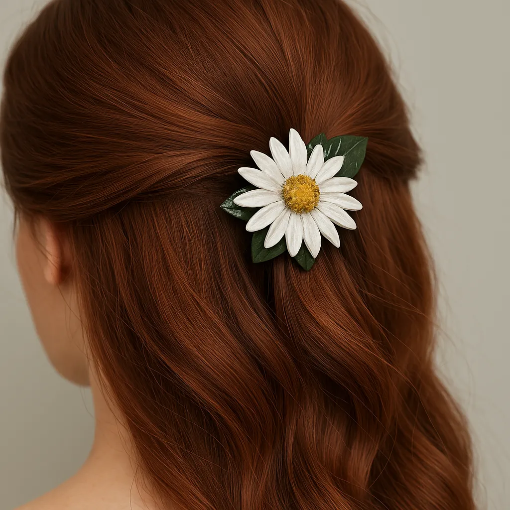 Soğuk Seramik El Yapımı Papatya Toka