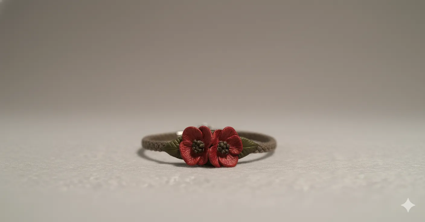 Kırmızı Bahar Dalı Bileklik