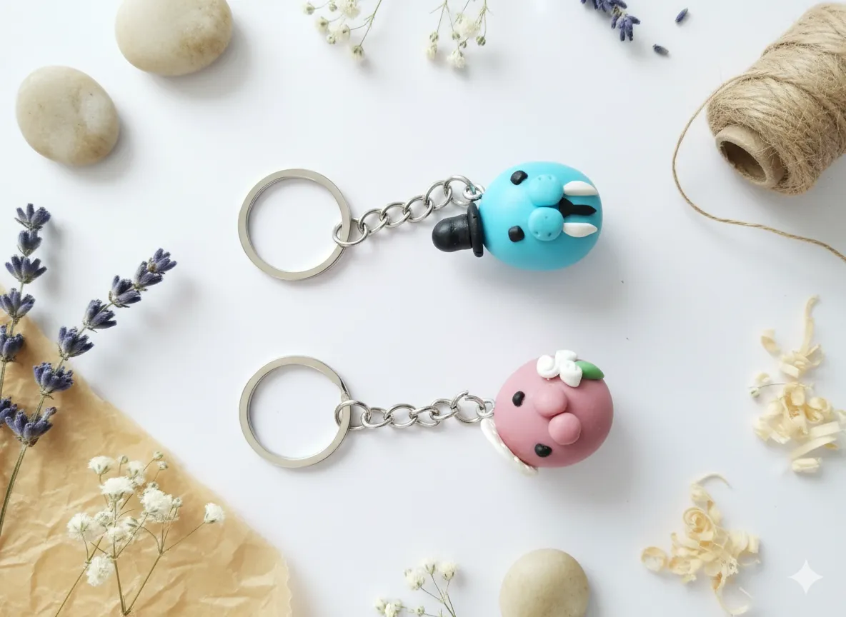 Çiftlere Özel Gelin Damat Anahtarlık Fok Balığı Modeli