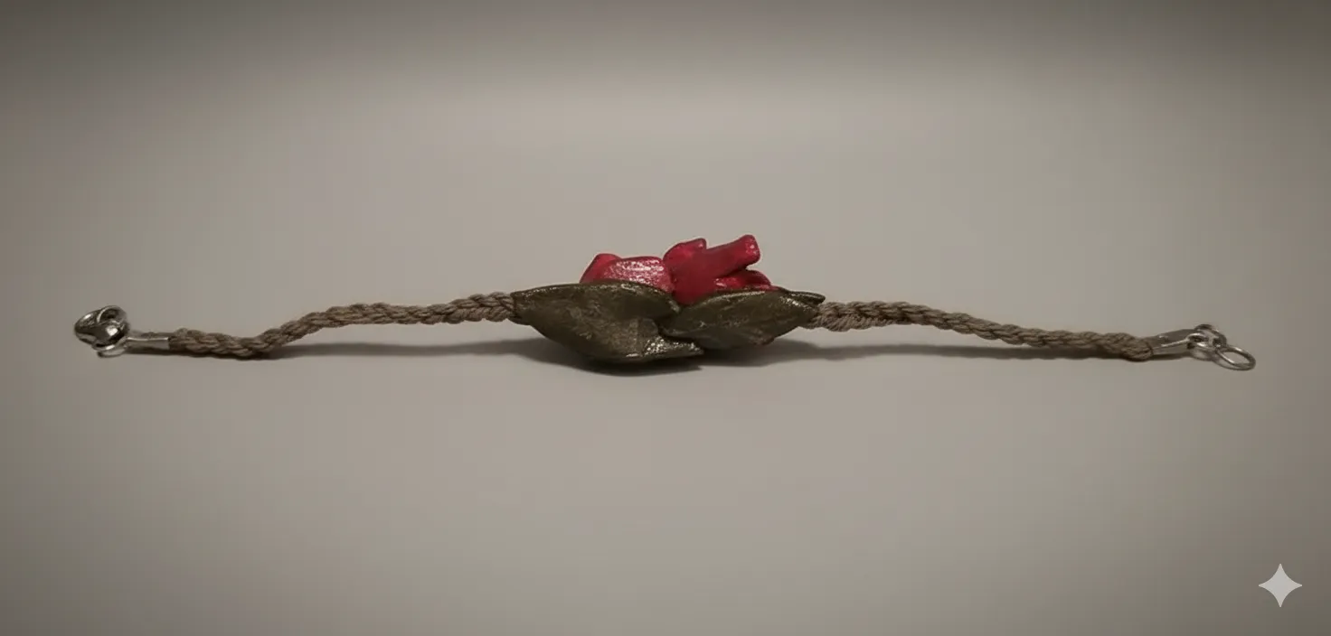 Kırmızı Bahar Dalı Bileklik