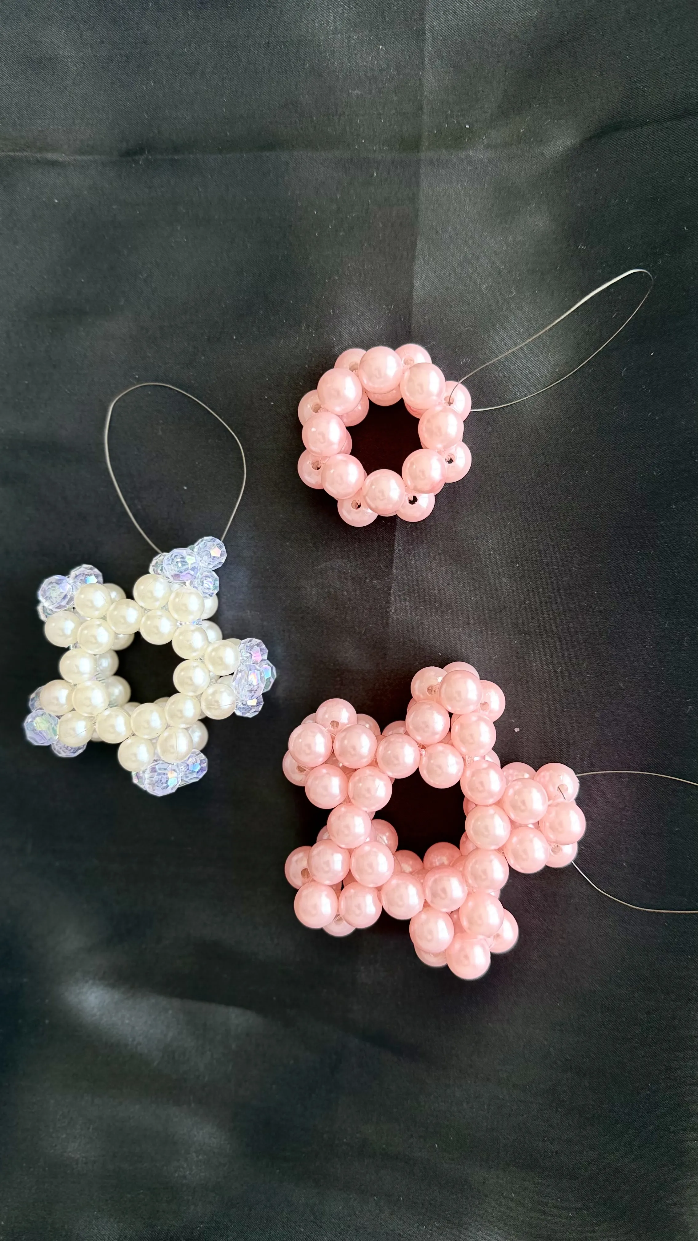 Kristal Boncuklu Yılbaşı Ağacı Süsü Charmları - El Yapımı